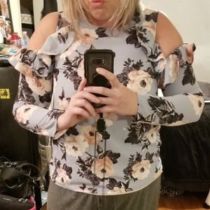 Wishful Park Open Shoulders Dress Shirt